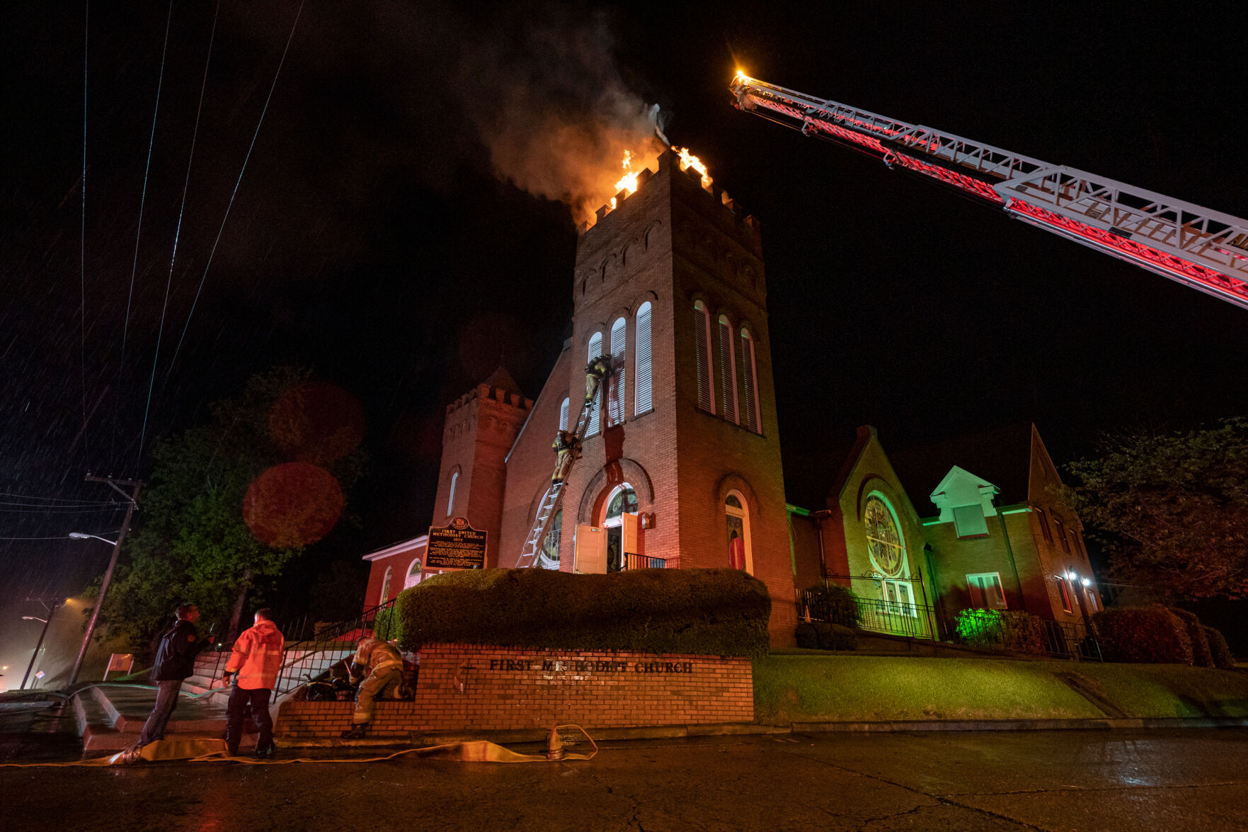 Fire at First United Methodist Church